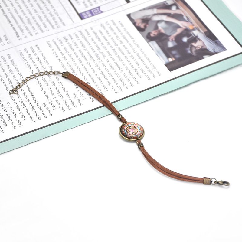 Fashion Vintage Folk Art Handmade Gem Fleece Rope Bracelet, Mandala Wer Bracelet_voghion.com