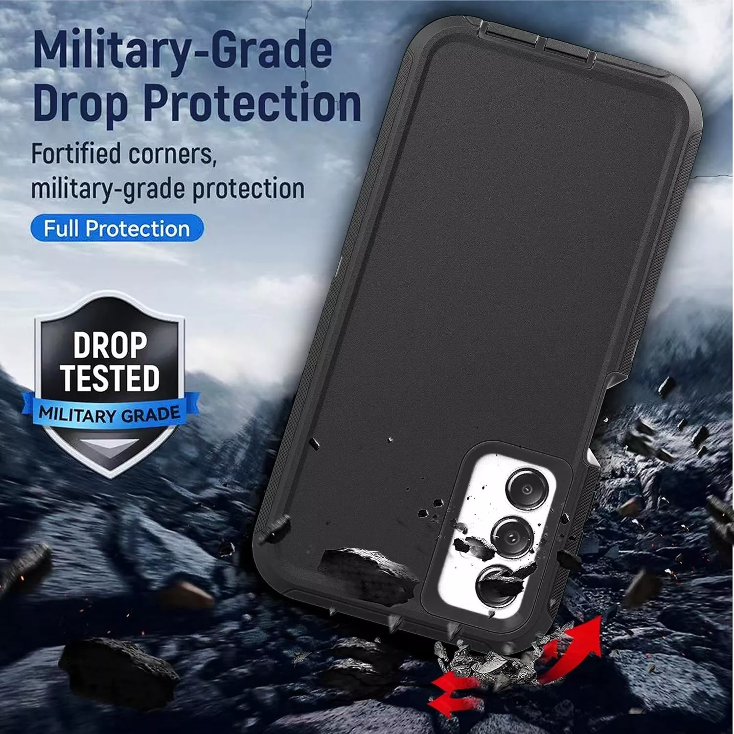 For Samsung Galaxy A16 A15 5G A14 A54 A03s Case Shockproof Cover + Screen Glass_voghion.com