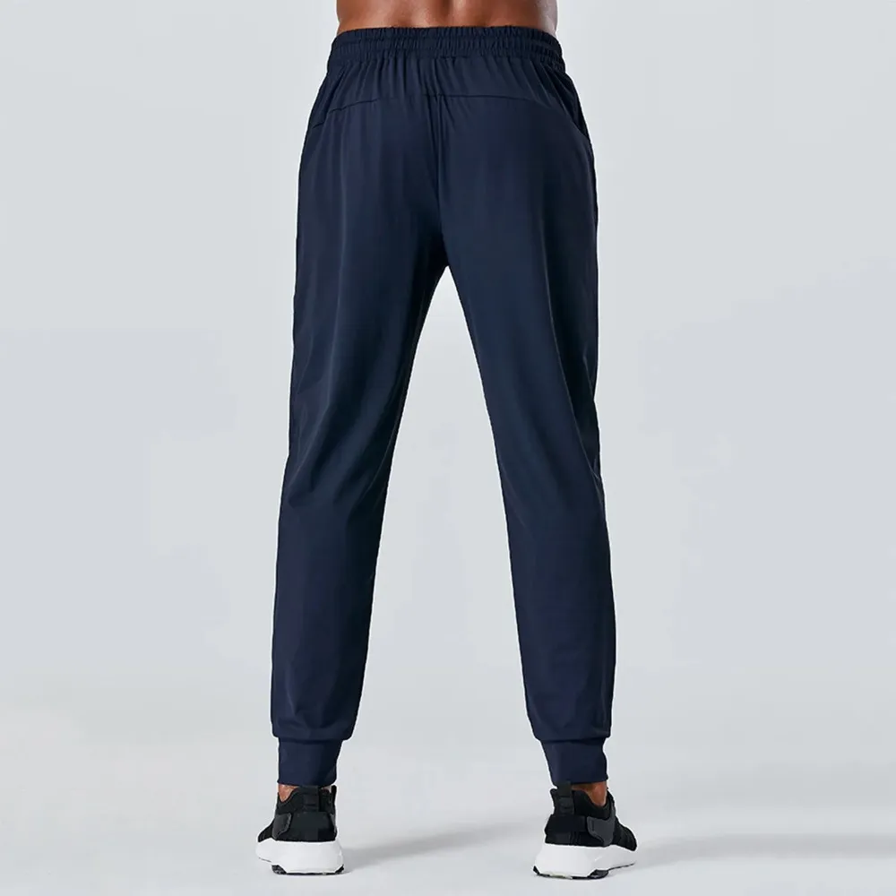 Joggers Spring And Summer Loose Ice Silk Outdoor Running Fiess Yoga Leisure Mens Straight Track Pants_voghion.com
