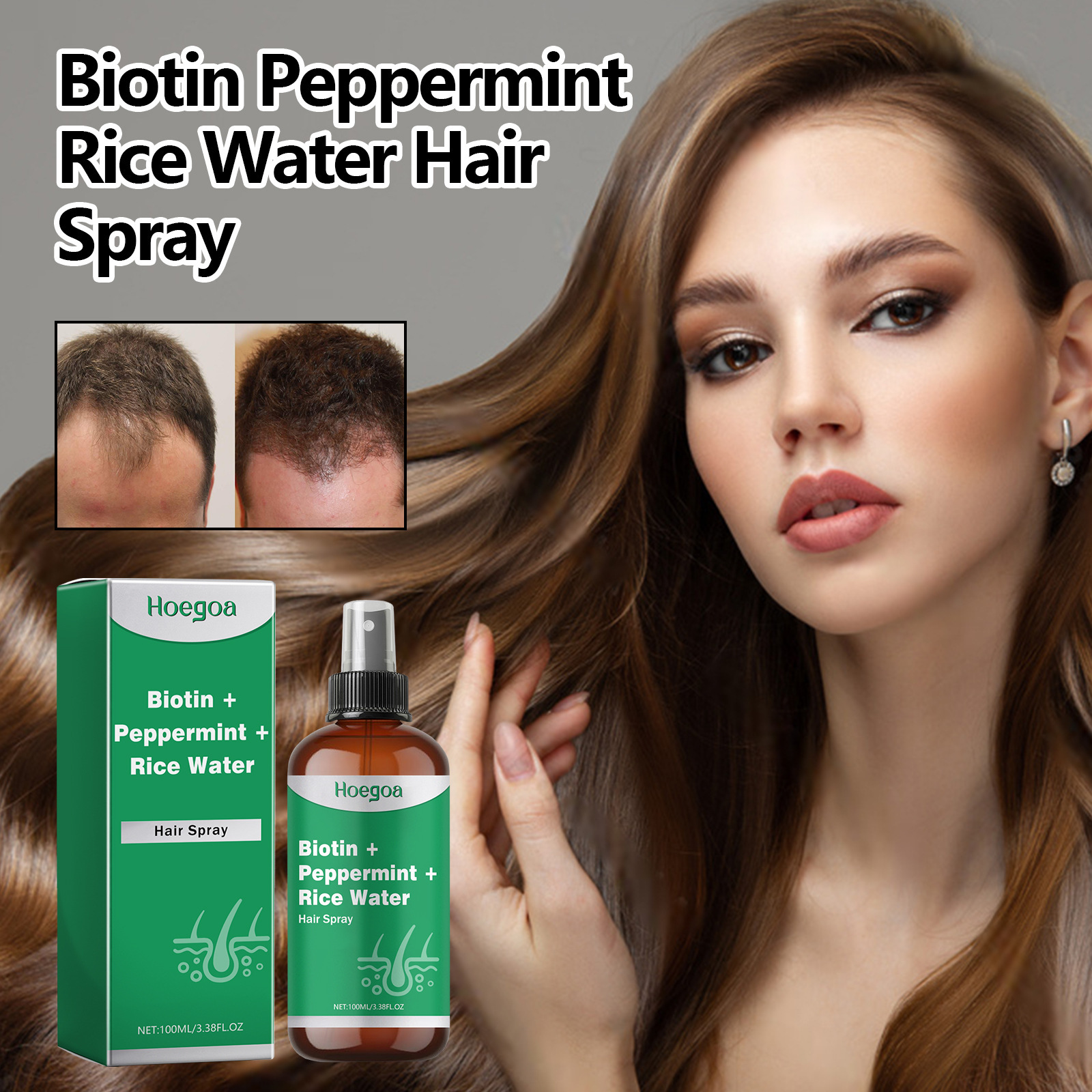 Lo spray Hoegoa Mi Shui ripara i capelli secchi ammorbidisce i capelli densi, rinforza e idrata i capelli_voghion.com