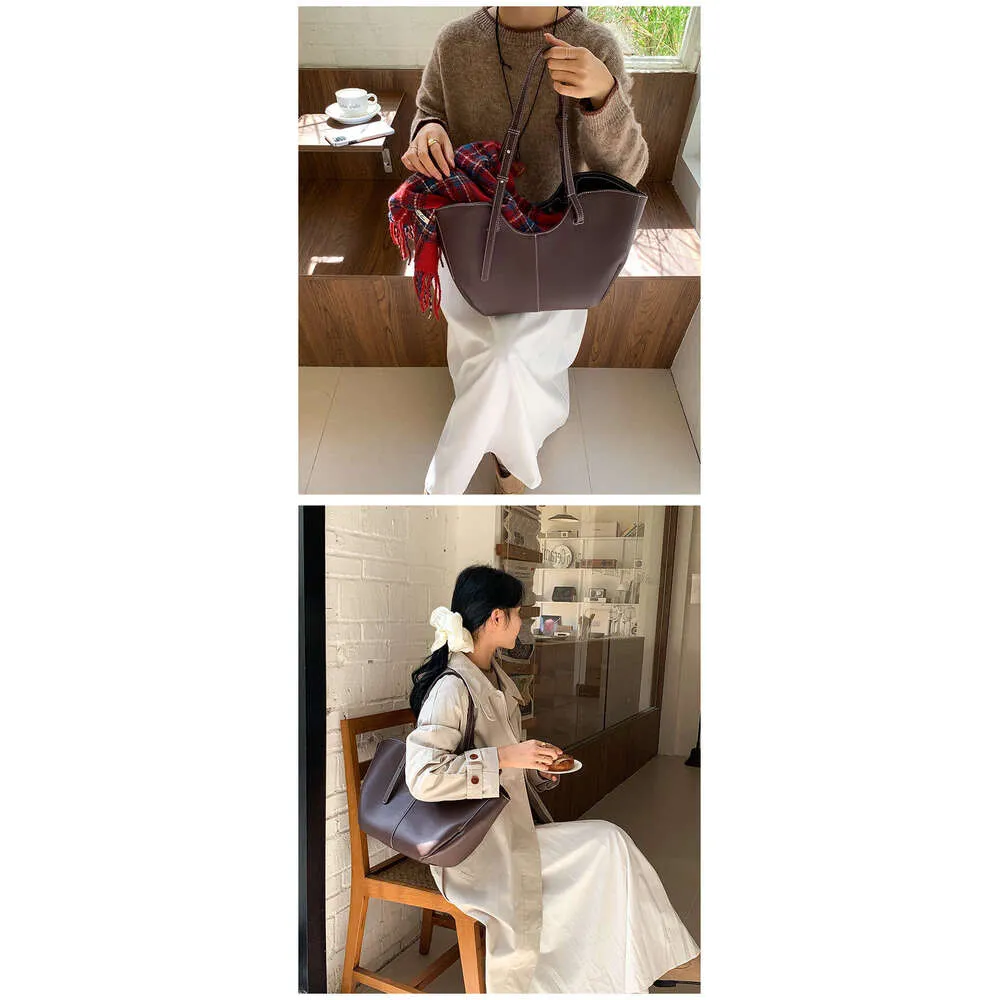 Designer Large Capacity Women Handbag Single Shoulder Portable Shopping Leather Ladies Commuter Underarm Totes Bag_voghion.com