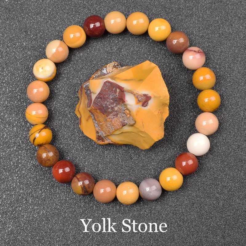 8MM Agate Tiger's Eye Crystal Natural Stone Elastic Rope, Beaded Bracelet, Men's And Women's Bracelet._voghion.com