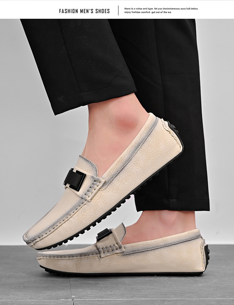 Pánské boty z pravé kůže, luxusní společenské boty, pánské nízké mokasíny, ležérní turistické boty_voghion.com