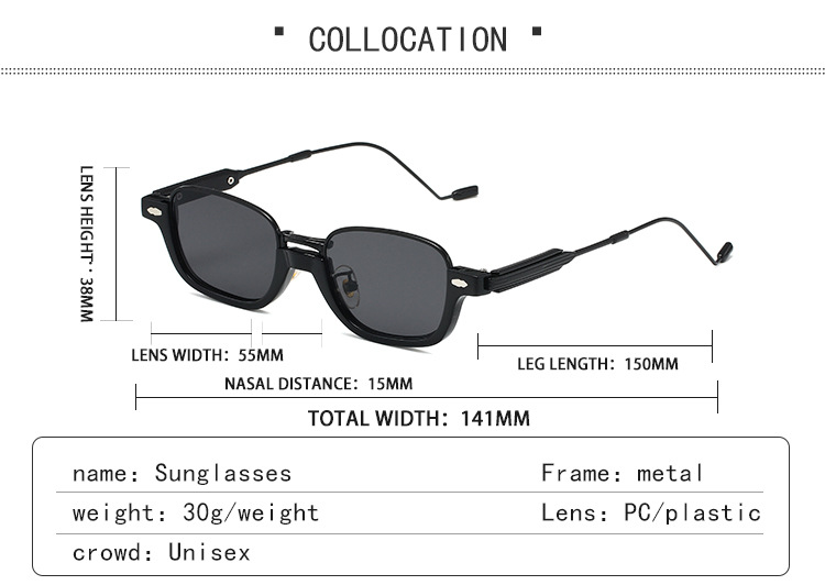 Occhiali anti luce blu - Occhiali da sole retrò con montatura piccola color oro per lo street style (montatura in plastica ibrida, modello 86335)_voghion.com