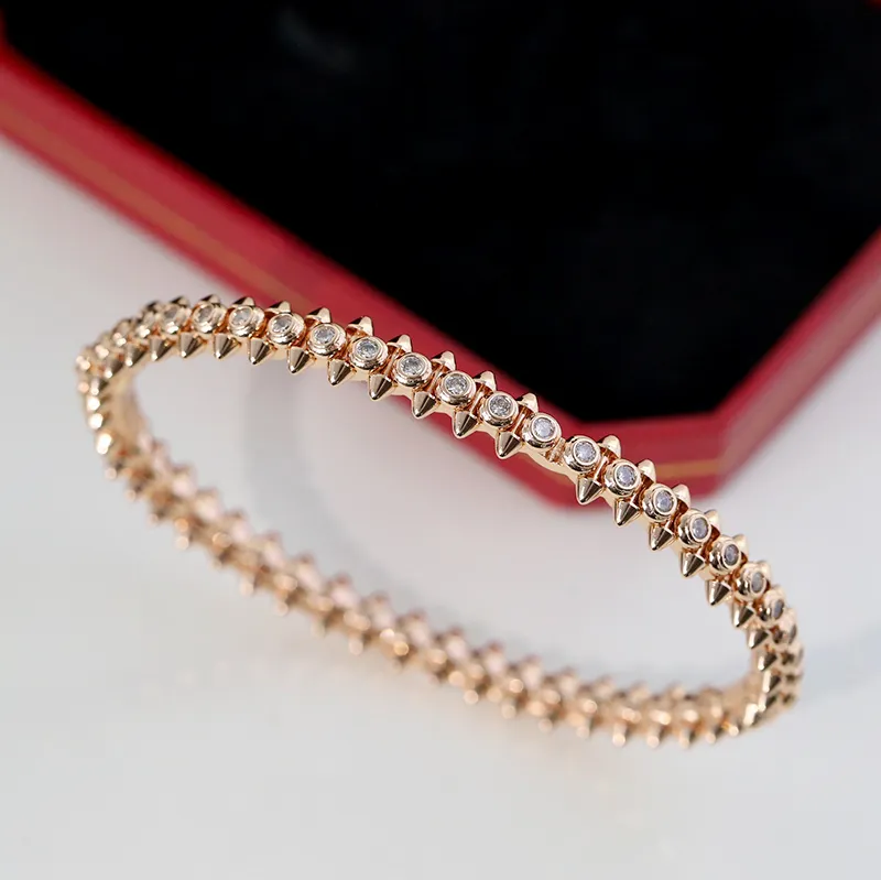 Link, Chain Selling European Women's Jewelry Rivet Rose Gold Bracelet Fashion Party_voghion.com