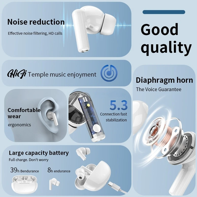 Wireless Bluetooth Headset Tws Stereo In-ear With Microphone_voghion.com