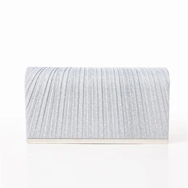 Pochette da sera da donna, borsa da sposa in cristallo, borsa da sposa con tracolla a catena, borsa a tracolla in paillettes color argento dorato_voghion.com