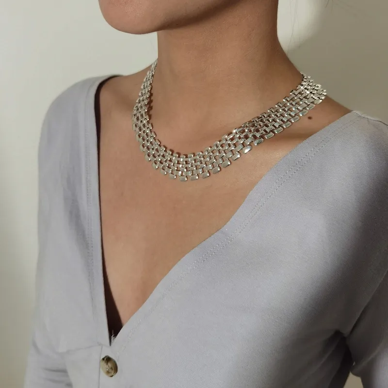 Chunky ketting voor dames statement metalen halssieraad_voghion.com