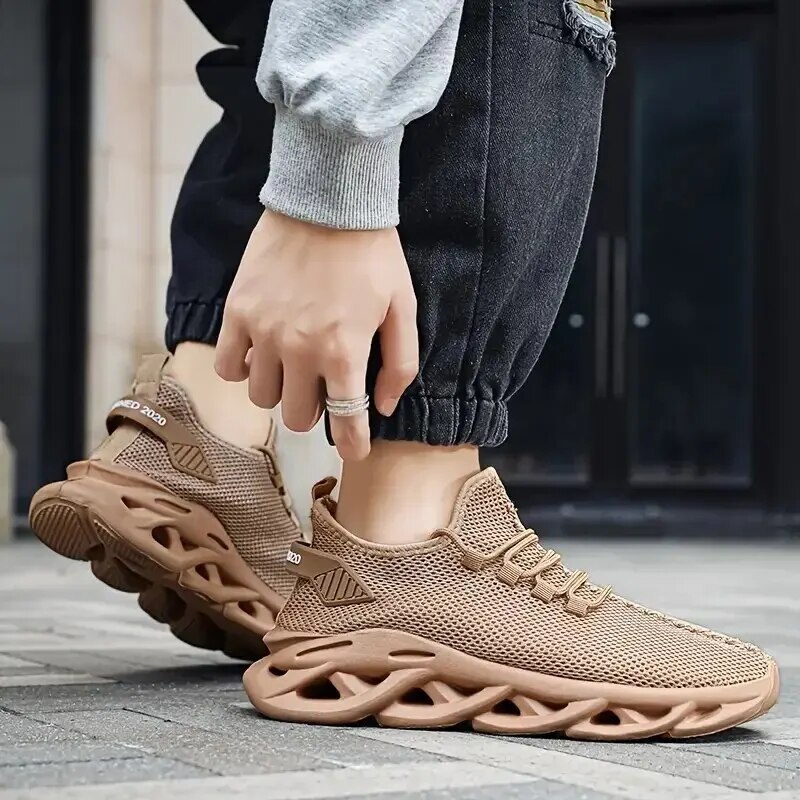 Schwarze Männer Casual Sneakers Mesh Atmungsaktive männliche Laufschuhe Mann Sport Leichte Vulkanisieren Schuhe Plus Si_voghion.com