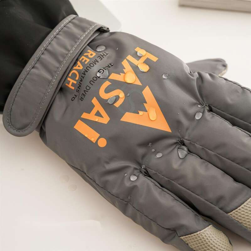 [Design de dedo com tudo incluído] Esqui para homens com veludo grosso, quente, à prova d'água e resistente ao frio. Inverno do nordeste_voghion.com