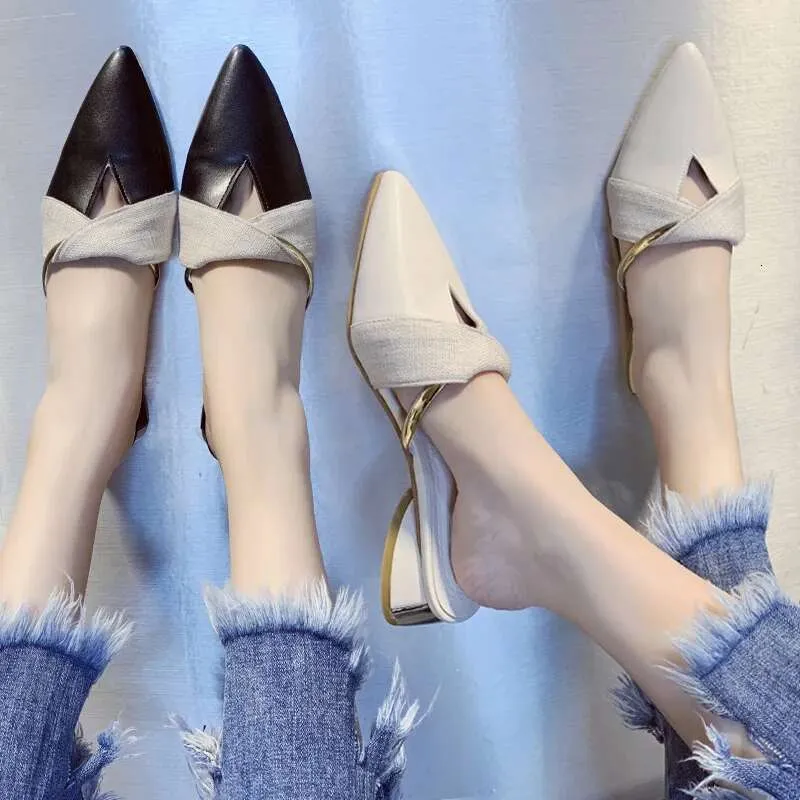 Sandalen met puntige neus Designer dames zomerpantoffels Buitenkleding Elegante schoenen Plus-size damesschoenen 2023_voghion.com