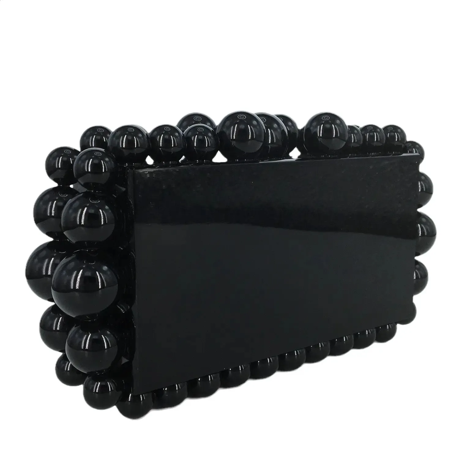 Acryl Box Clutch Perlen Abendtasche Für Damen Umhängetasche_voghion.com
