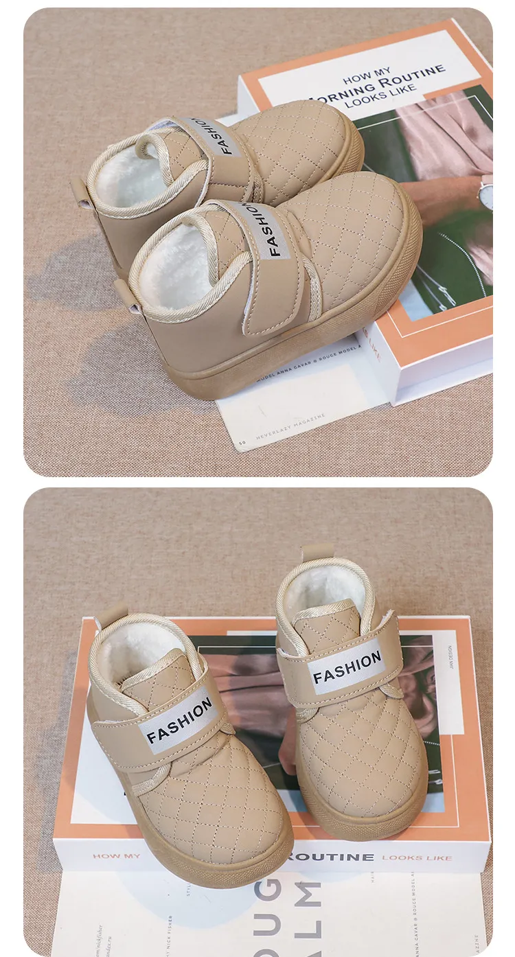 Winter Kids Snow Boots Plush Warm Baby Girl Cutefeet Toddler Boot Children Infant Boys Cotton Shoes Sizes 22 - 33_desvips.com