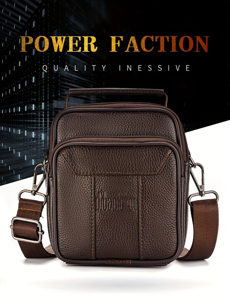 Echte Herrentasche, verticale multifunzionale Umhängetasche aus Rindsleder mit Griff_voghion.com