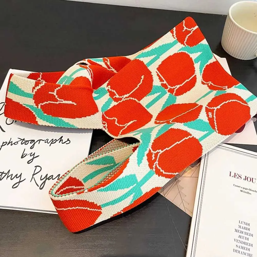 Håndvævet mini knudehåndled japansk afslappet farverig bredstribet almindelig vævet håndtaske til studerende genanvendelig indkøbstaske_voghion.com