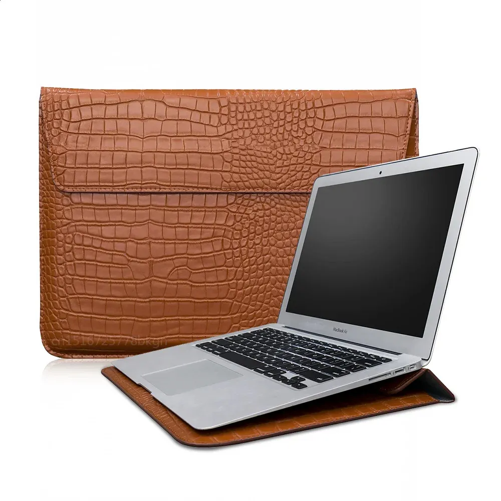 Laptop for book Air Pro 13 Case M1 M2 Notebook Stand Cover 11 14 15 15.6 inch PU Leather Sleeve Pouch Computer Tablet_voghion.com