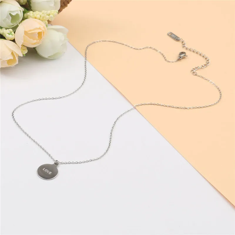 Collane con ciondolo Moda Collana in acciaio inossidabile Elefante Albero Simbolo dell'amore Pentagramma Stella Donne Gioielli per le feste Regalo_voghion.com
