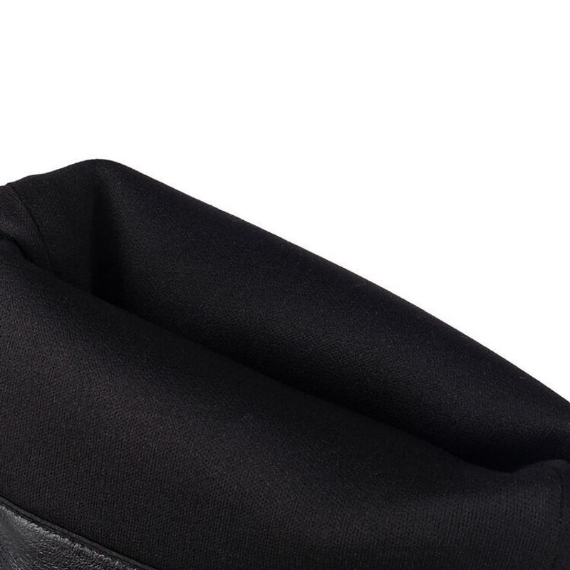 Mote kvinners bukser spisse hæler pluss størrelse slip-on high leg motestøvler_voghion.com