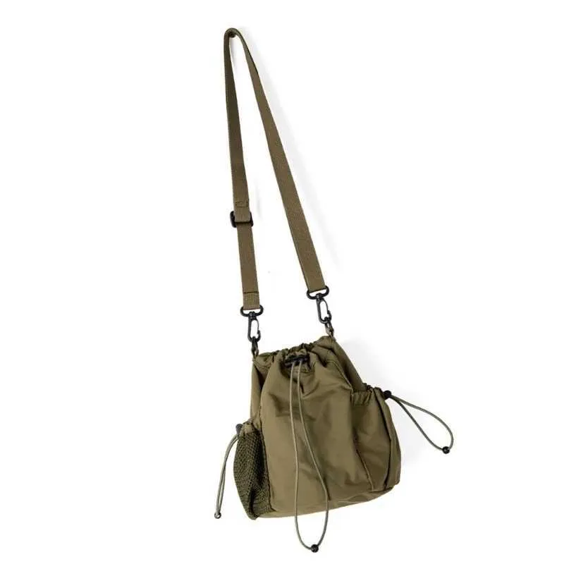Elegante borsa a secchiello con coulisse plissettata in nylon, borsa a tracolla, borse per lo shopping e i viaggi per le donne C241216_voghion.com