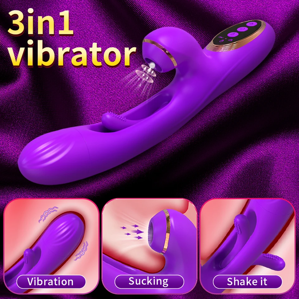 Sucking Flapping Vibrator Dildo And G-spot Clitoris Stimulator_voghion.com