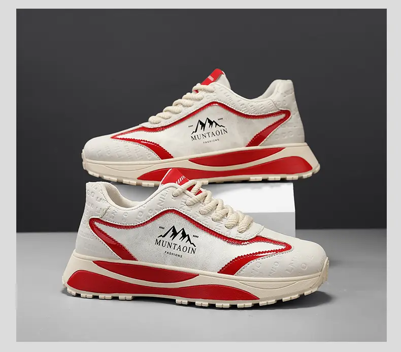 Baskets Forrest Gump pour hommes, petites chaussures blanches, chaussures d'étudiant polyvalentes à plateforme_voghion.com