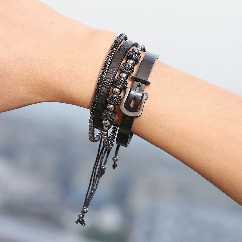 Wolf Tide New Fashion Hip Hop Zirkonia Edelstahl Buchstabenarmband Schmuck Party Punk Geschenk für Männer und Frauen_voghion.com