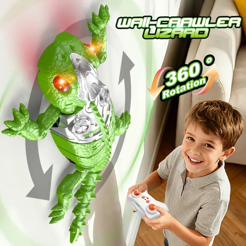 Remote Control Climbing Lizard Toy With Led Eyes For Children_voghion.com