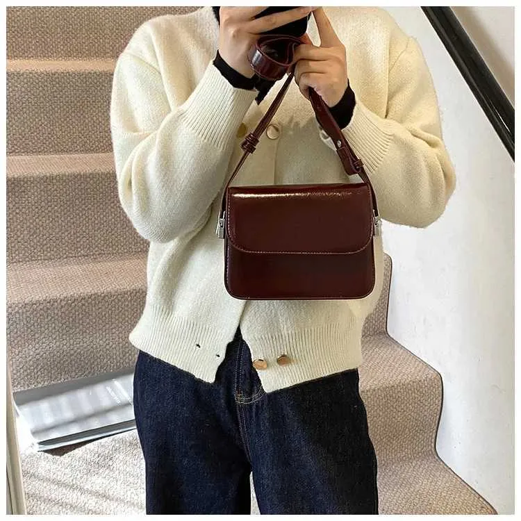 Teksturowane torby typu crossbody z PU dla kobiet, solidne, miękkie, z klapką, na ramię, duża pojemność, kwadratowe dojazdy do pracy_voghion.com