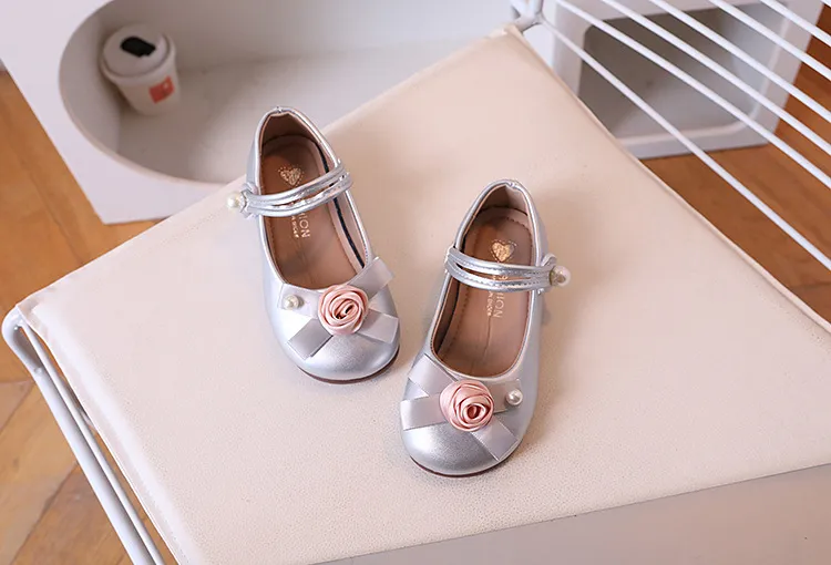 2025 nuevos zapatos de princesa de cuero para niños, zapatos Mary Janes para bebés, zapatos planos para niños pequeños, vestido de baile para niñas_voghion.com