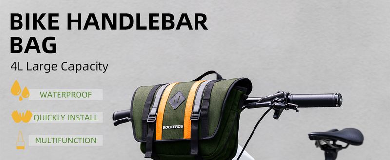 ROCKBROS Handlebar Bicycle Bag Crossbag With Shoulder Strap Electric Scooter 4L_voghion.com