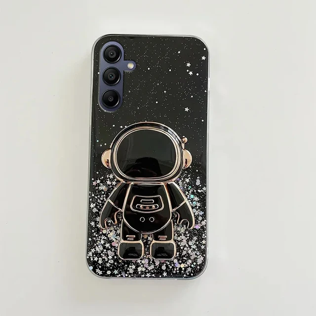 Custodia con supporto Space Bear per Samsung A35 A22 A31 A12 A05S A04 A25 A32 4G A05 A04S A52 A21S Cover trasparente_voghion.com