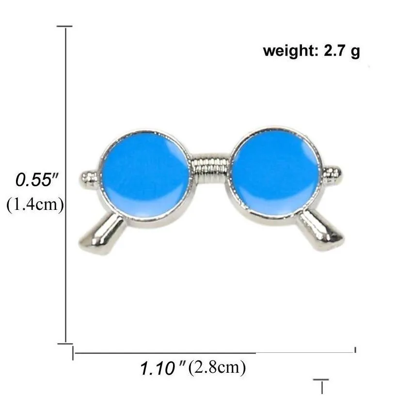 Sonnenbrille Anstecknadel Brosche Cartoon Versilbert Abzeichen_voghion.com