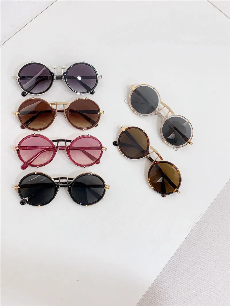Round Sunglasses Men Acetate Metal Frame Uv Protection_voghion.com