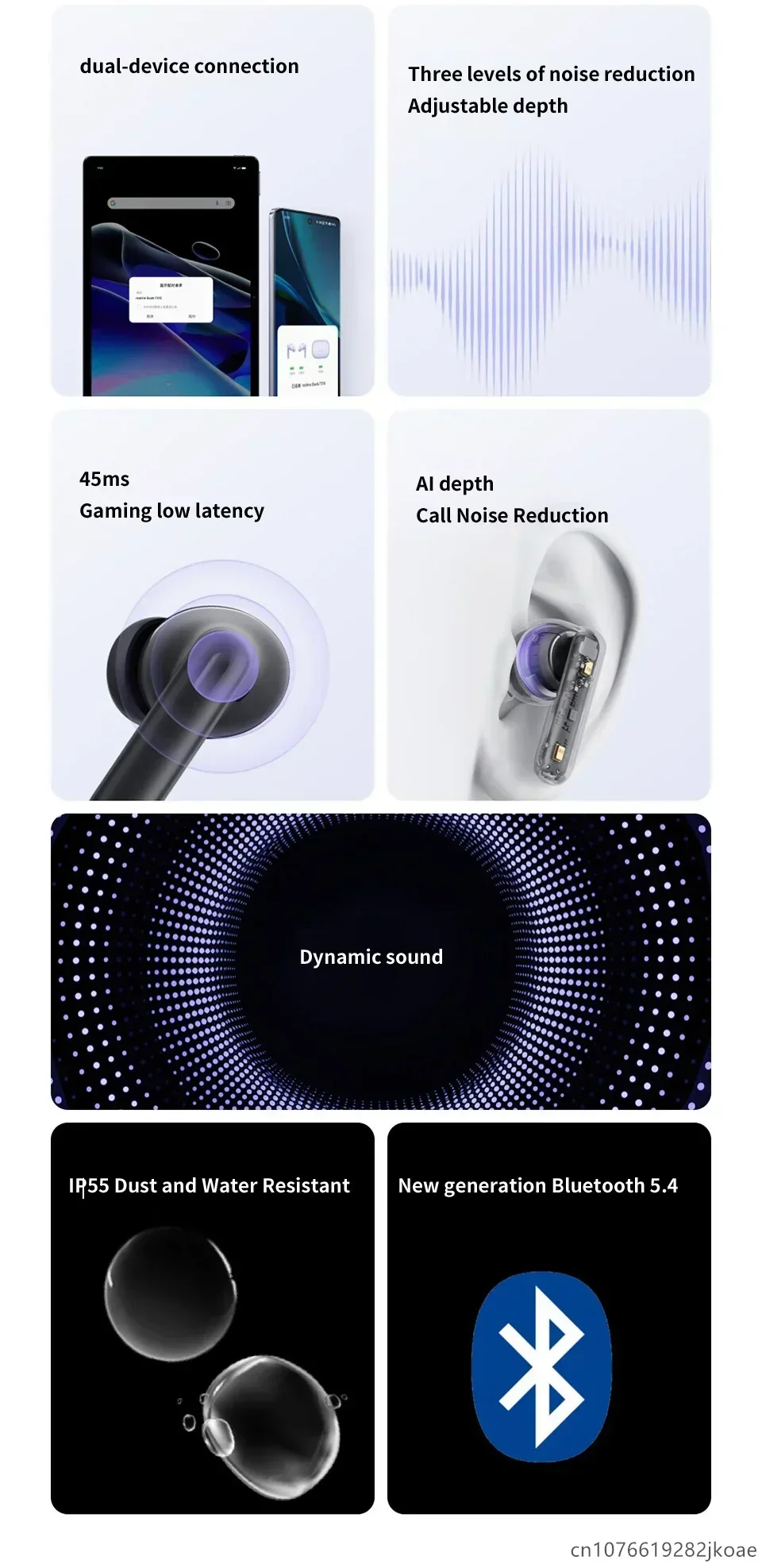 Realme Buds T310 Bluetooth Headphones With Active Noise Cancelling_voghion.com