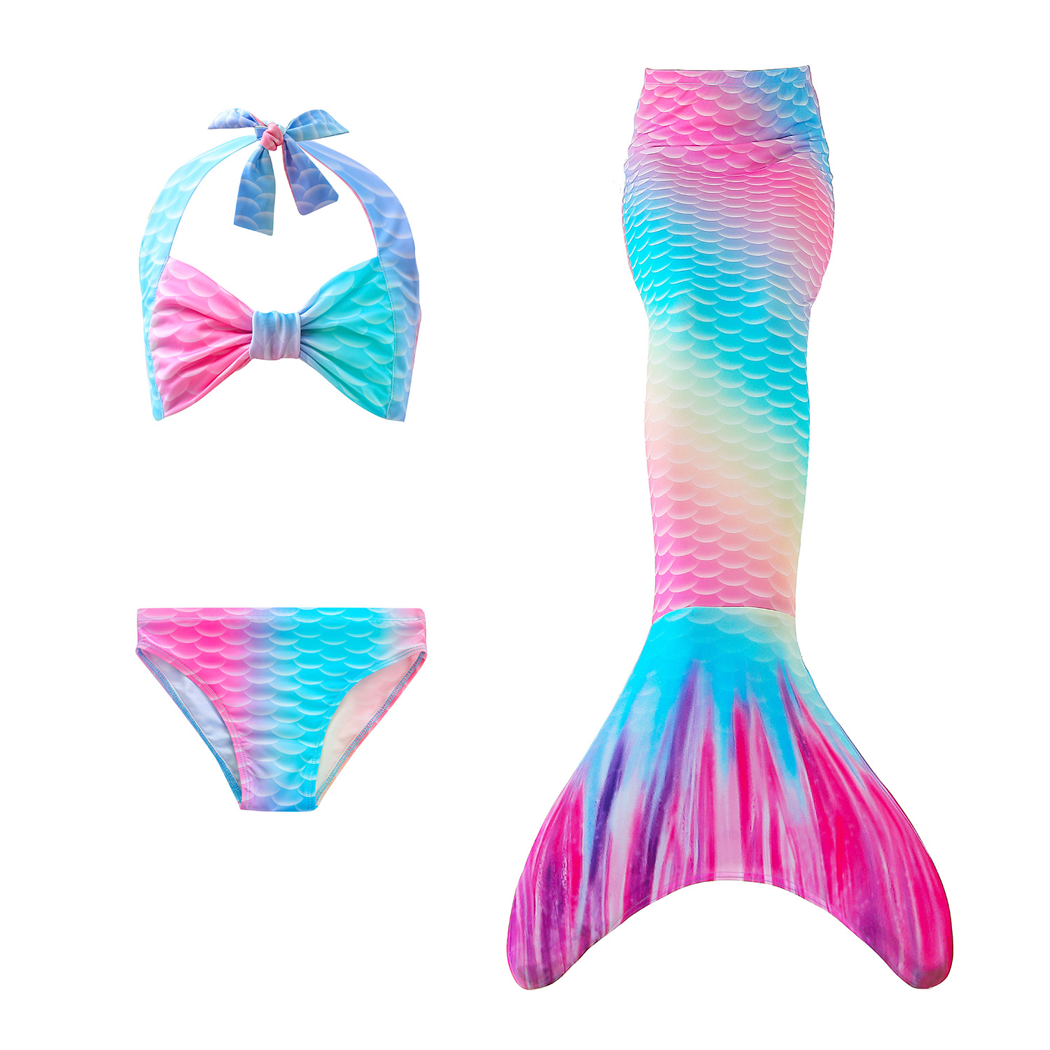 Mermaid Tails Swimsuit for Girls swimming hot spring bathing suit and cosplay (Not include Plastic fins)