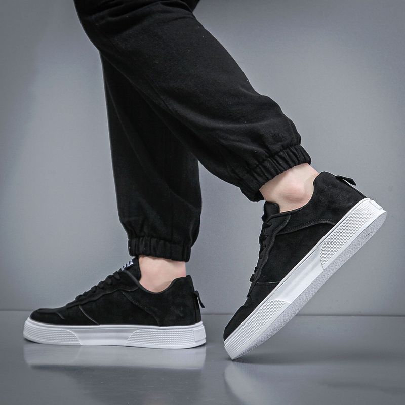 Große Größe 45 2024 Herren 46 Ledergesicht Modische Und Vielseitige Trendige Casual Board Weiche Sohlen Low Top Schuhe_voghion.com