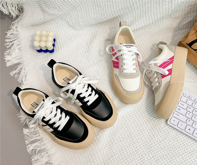 Ragazza vigorosa, versatile, con suola spessa, allenamento tedesco, piccola tavola bianca, scarpe sportive Instagram primavera 2024 da donna_voghion.com