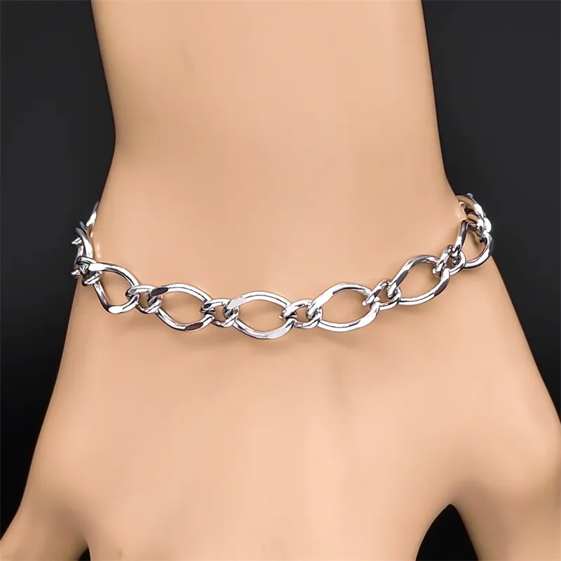 Łańcuchy Stal nierdzewna Kreatywny Gruby Choker Łańcuch Naszyjnik/Bransoletka Dla Mężczyzn Kobiety Sier/Złoty Kolor Prosty Obojczykowy_voghion.com