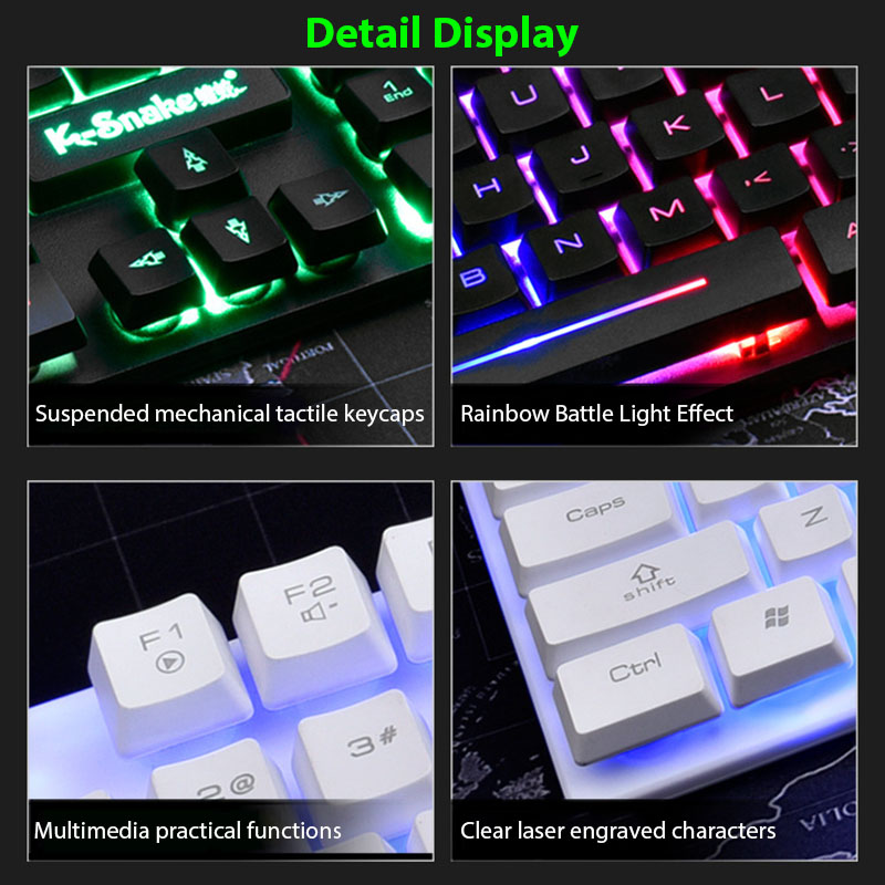 Ensemble KM320 et souris, clavier de jeu rétroéclairé lumineux et étanche_voghion.com