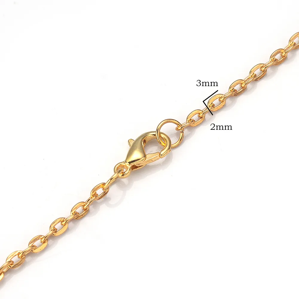 Catene 6 pz/lotto Collana a croce piatta Catena fai da te Ciondolo Link per donne Uomini Gioielli Regali Creazione_voghion.com