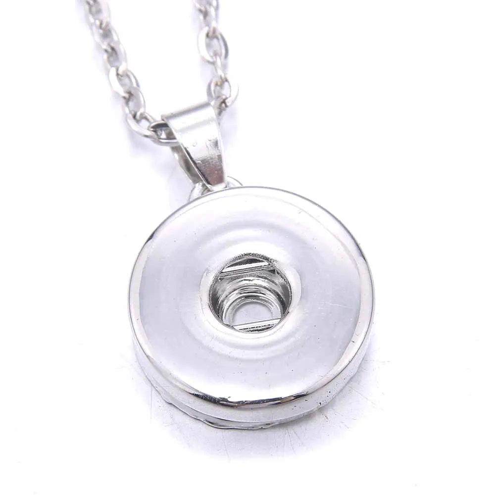 Collane con ciondolo Bottone a pressione Gioielli Vintage Alta qualità Metallo 18mm Collana per donne Ragazze Gioielli fai da teCiondolo Sidn22_voghion.com