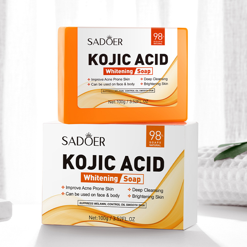 All-English SADOER Kojic Acid Whitening Soap, Bath Soap For Body Cleansing, Direct Sales From Cross-border Foreign Trade_voghion.com