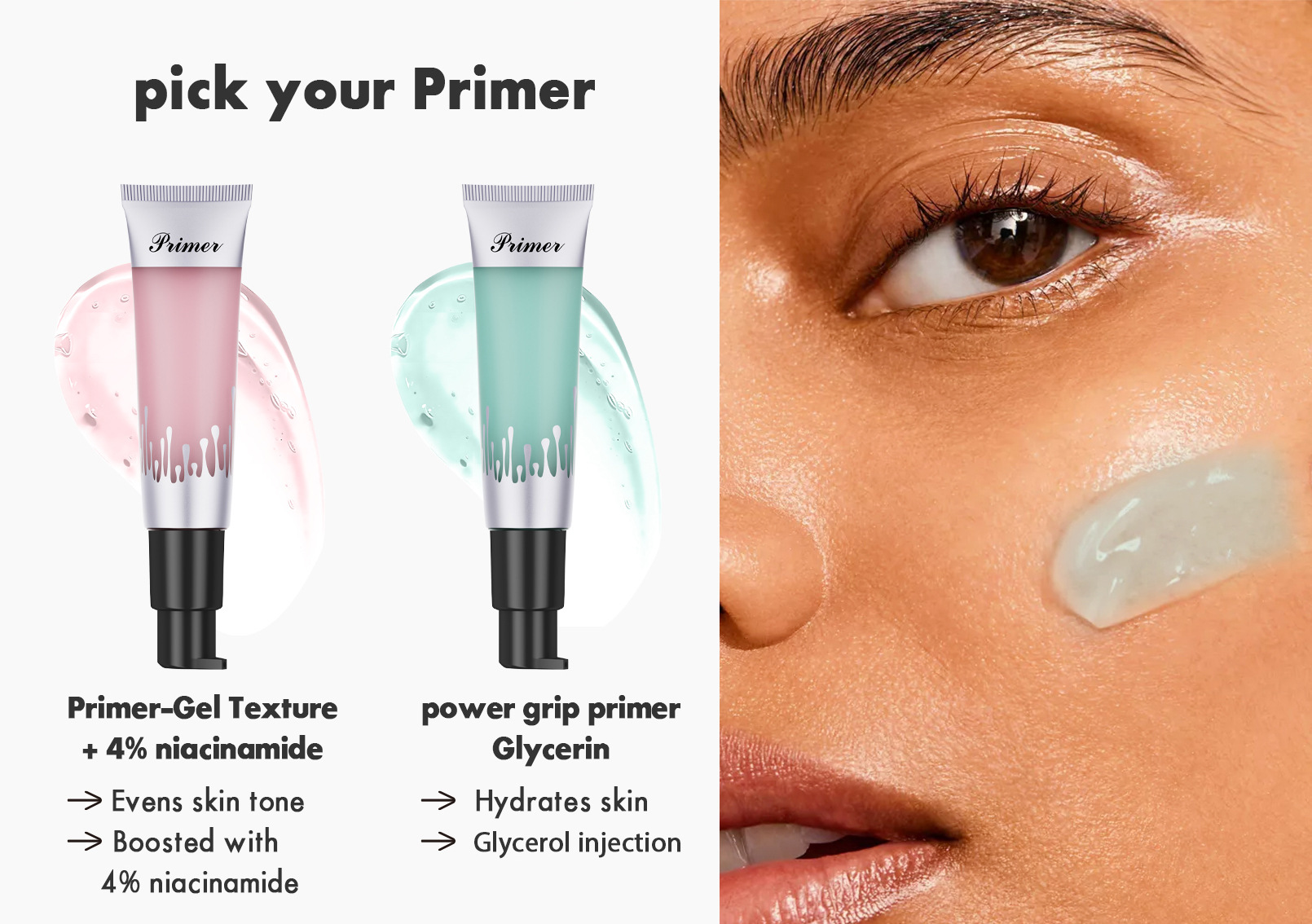 Hellokiss Gel concealer Hydraterende Invisible Pore Primer gel Pre Make-up Crème_voghion.com