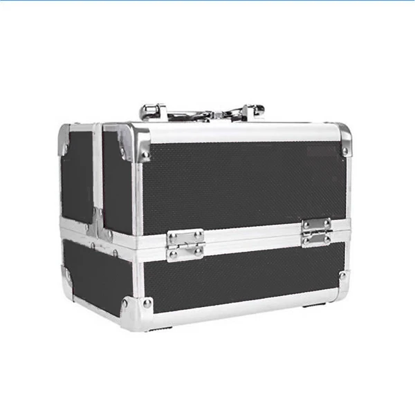Professional Travel Makeup Case With Mirror And Brush Holder_voghion.com