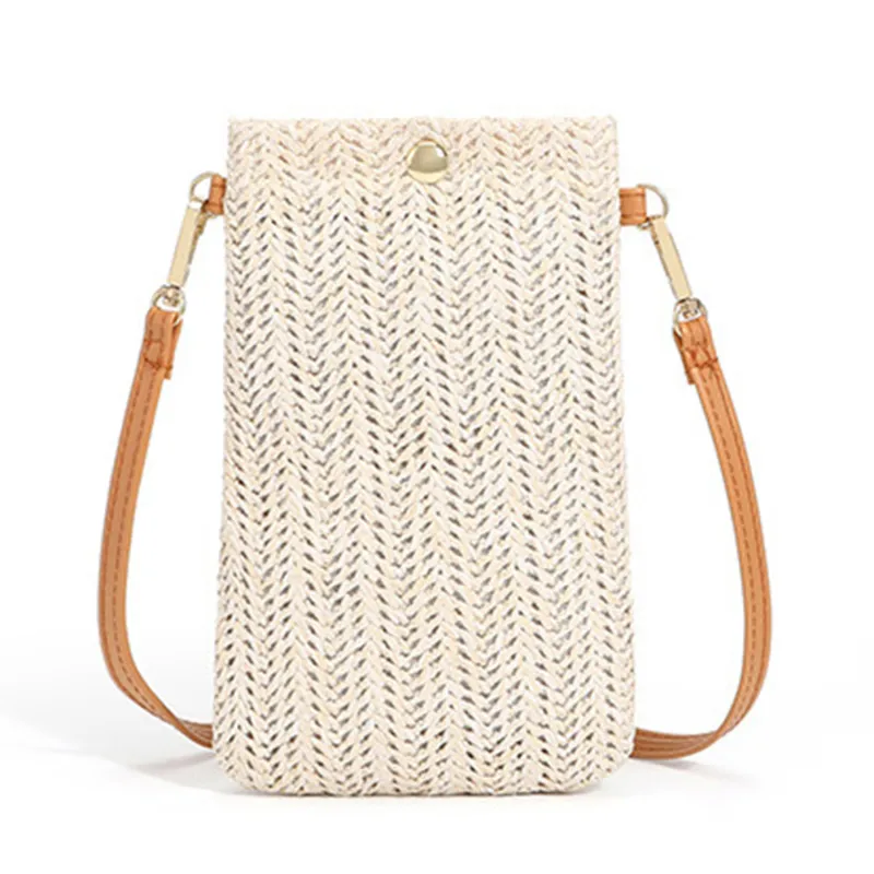 Brieftasche Frauen Diagonal Stroh Woven Handy Clutch Tasche Damen Sommer Strand Reise Weibliche Mini Geldbörse Karte Halter_voghion.com