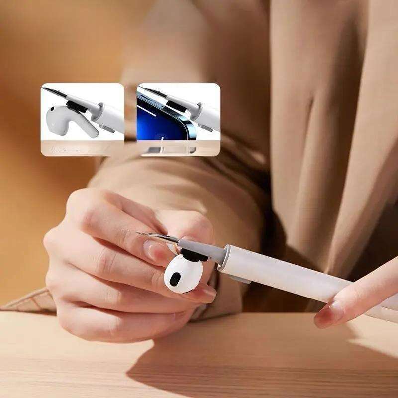 Set di spazzole per tastiera per computer multifunzione Seven In One, dispositivo per la pulizia e la rimozione della polvere degli auricolari Bluetooth, con_voghion.com