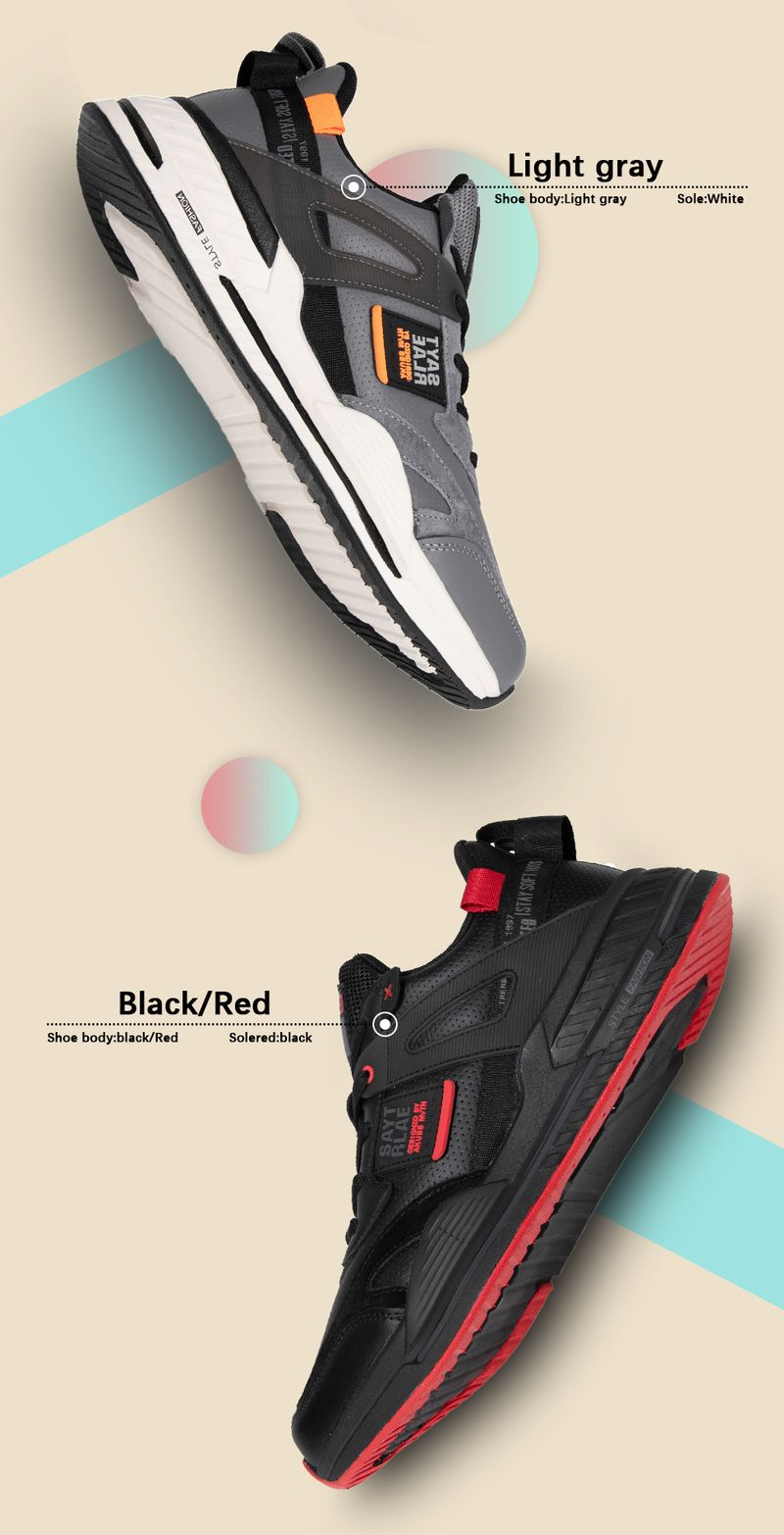 Baasploa Men Sport Leather Casual Fashion Waterproof Lightweight Sneakers Non-slip Walking Shoes Male Sneaker_voghion.com