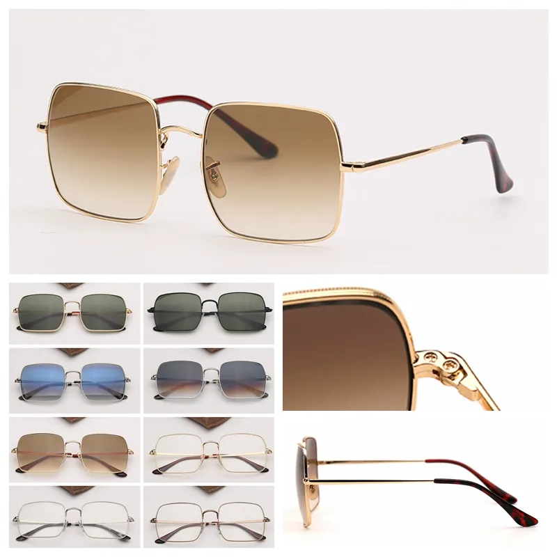 Modische Sonnenbrille Mit Eckigem Metallrahmen Für Damen Herren_voghion.com