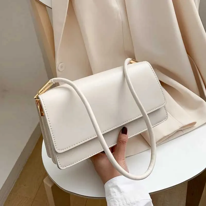 Designer Bag New simple shoulder PU leather armrest solid color womens handbag casual girl small square bag Y241115_voghion.com