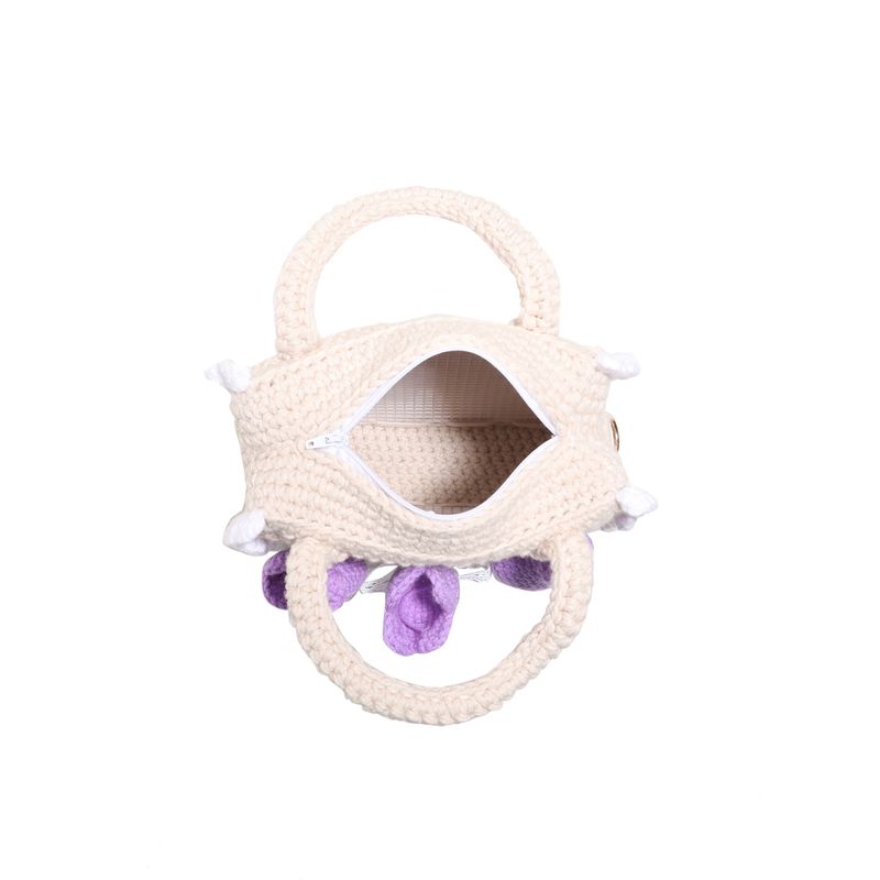 Stricktaschen Da, handgefertigt, gewebte Handtaschen mit Kette, modische, einfarbige, quadratische Häkeltasche für_voghion.com